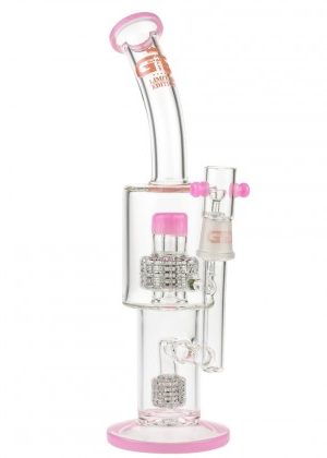Grace Glass Limited Edition Vapor Bong with Double Drum Diffuser | Pink