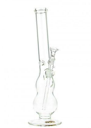 G-Spot Glass Double Egg ice Bong with Real Gold Logo | 50cm