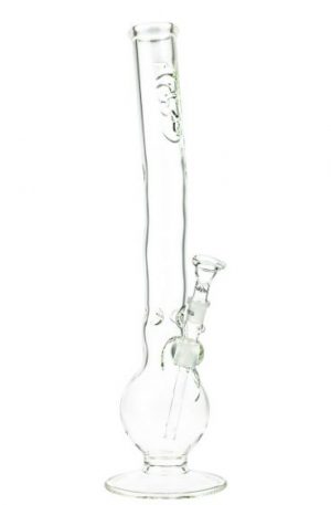 G-Spot Glass Wave Ice Bong with Flame Polished Logo | 50cm