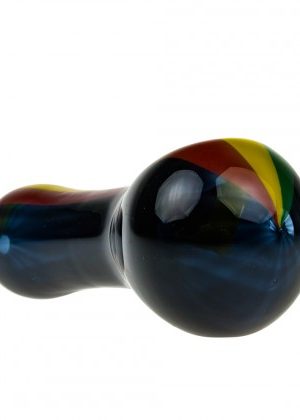 G-Spot Glass Spoon Pipe – Black Rasta