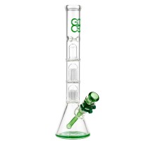Glasscity Beaker Ice Bong with Double Tree Perc | Green