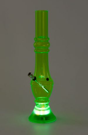 Fluorescent Acrylic Water Pipe with Flashing LED Base – 44cm