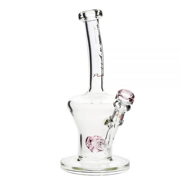 Pure Glass Little Dume Heart Dab Rig with Perc | 9 Inch