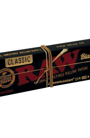 RAW Black Connoisseur 1¼ Rolling Papers with Filter Tips