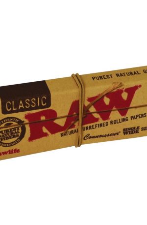 RAW Connoisseur Single Wide Rolling Papers with Filter Tips