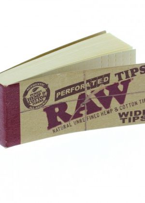 RAW Perforated Wide Hemp Cotton Tips – Single Pack