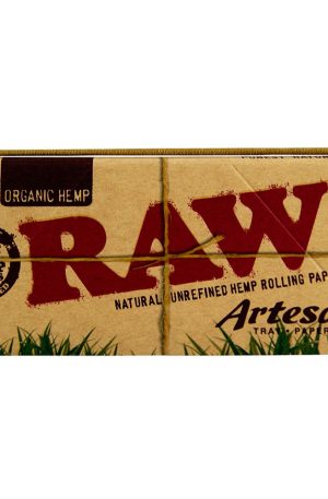 RAW Artesano Organic King Size Slim Hemp Rolling Papers with Tray and Tips