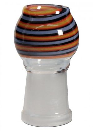 Blaze Glass 14.5mm Female Glass Oil Dome with Colored Stripes – 50% OFF – END OF LINE SPECIAL
