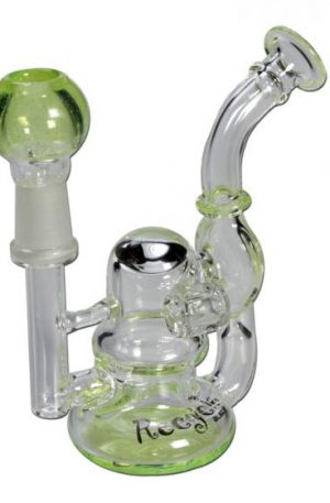 Blaze Glass – Concentrate Oil Recycler Bubbler with Inline Diffuser – Green