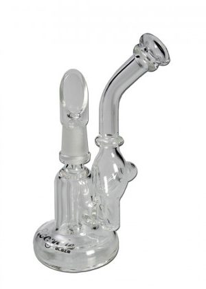 Blaze Glass – Recycler Bubbler with Clear Diffuser Downstem