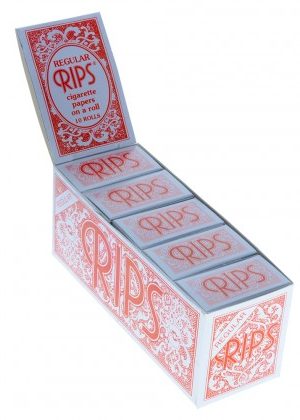 RIPS Red Regular Size Rolling Paper – Box of 10 Rolls