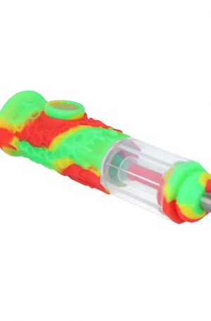 Silicone Nectar Collector Bubbler with Built-In Stash Container