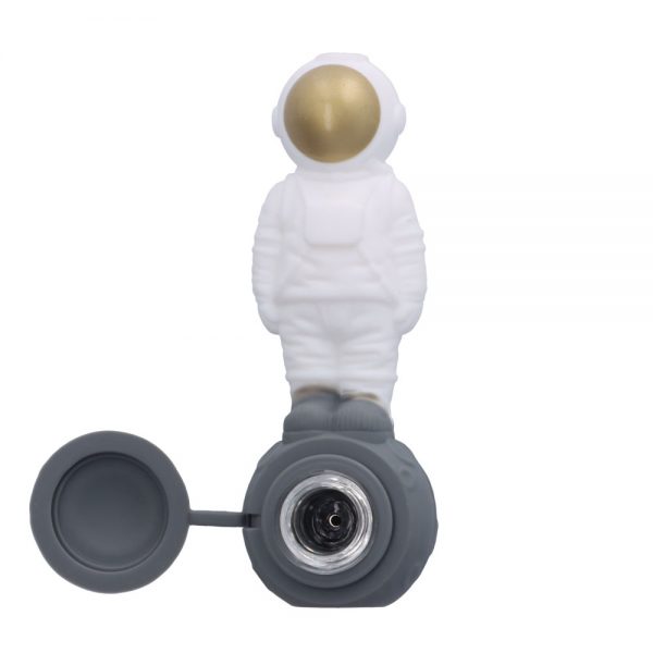 Silicone Astronaut Hand Pipe with Glass Bowl | 5 Inch