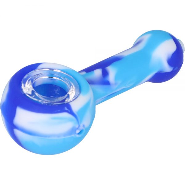 Silicone Spoon Pipe with Glass Bowl | 4.5 Inch