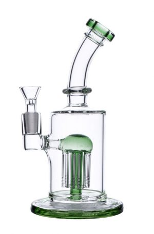 Glass Bubbler with Bent Neck and Tree Perc