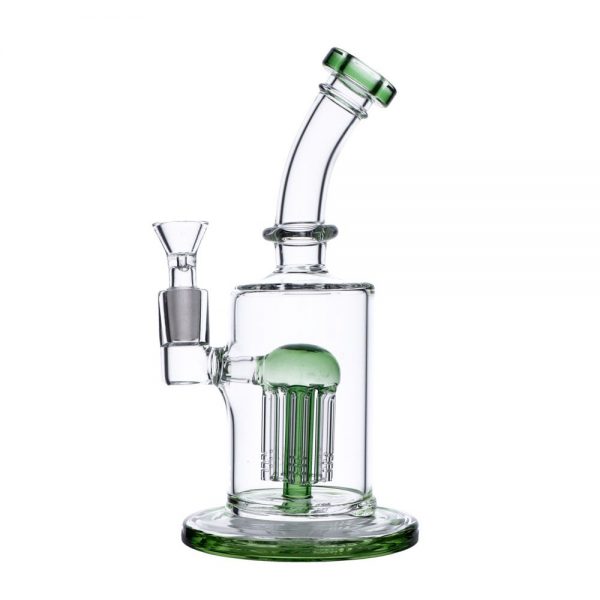 Glass Bubbler with Bent Neck and Tree Perc