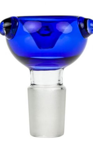 Cobalt Blue Glass Bowl with Glass Marbles