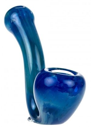 Glasscity Blue Glass Sherlock Pipe with Glass Feet