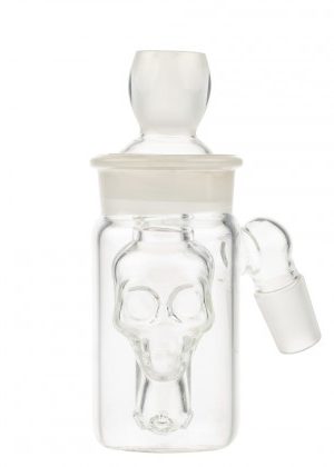 Glass Ashcatcher with Removable Skull Percolator | Clear