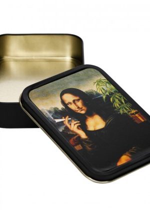 Metal Stash Tin – Mona Lisa Smoking a Joint
