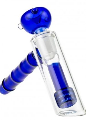 Glasscity Glass Handheld Bubbler with Drum Perc | Blue