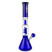 Glasscity Beaker Base Ice Bong with Spiral Perc | Blue