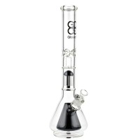 Glasscity Beaker Ice Bong with Showerhead and 6-Arm Tree Perc | Black