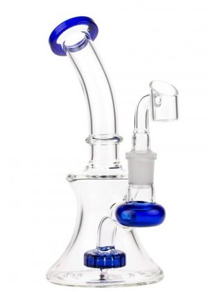 Glasscity Glass Beaker Base Dab Rig with Showerhead Diffuser | Blue