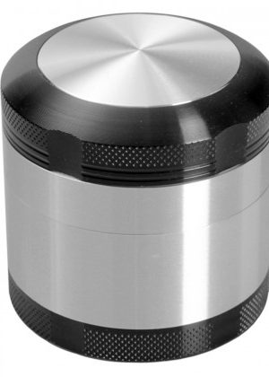 Target Aluminum Herb Grinder with Pollen Screen | Black and Silver | 4-part | 53mm